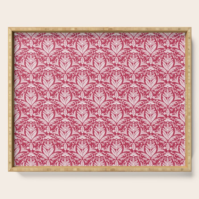 Tropical Paradise . Viva Magenta Serving Tray Gallery Image 1