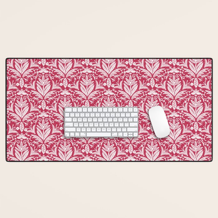 Tropical Paradise . Viva Magenta Desk Mat Gallery Image 1