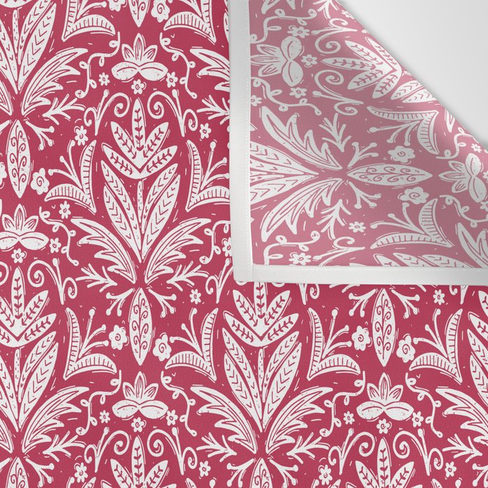 Tropical Paradise . Viva Magenta Wall Tapestry Gallery Image 3