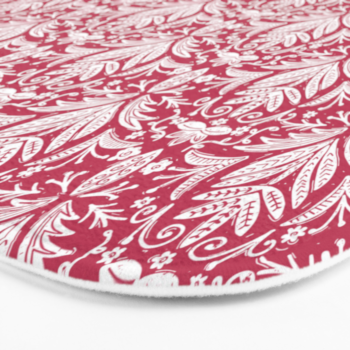 Tropical Paradise . Viva Magenta Bath Mat Gallery Image 3