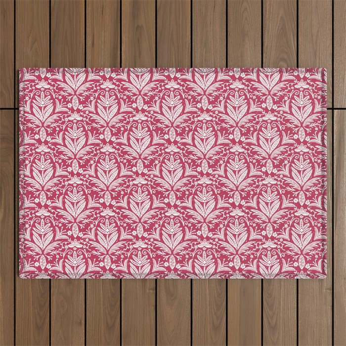 Tropical Paradise . Viva Magenta Outdoor Rug Gallery Image 1