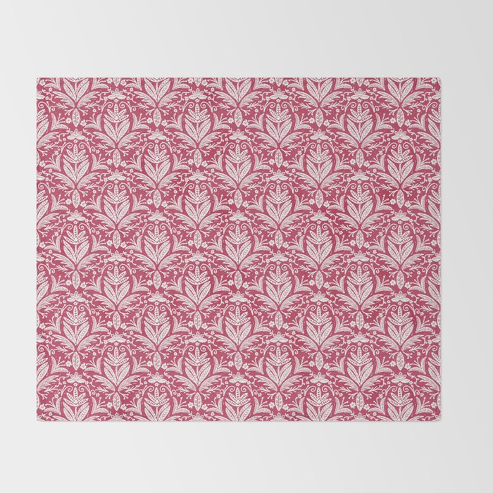Tropical Paradise . Viva Magenta Throw Blanket Gallery Image 2