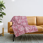 Tropical Paradise . Viva Magenta Throw Blanket Gallery Image 1