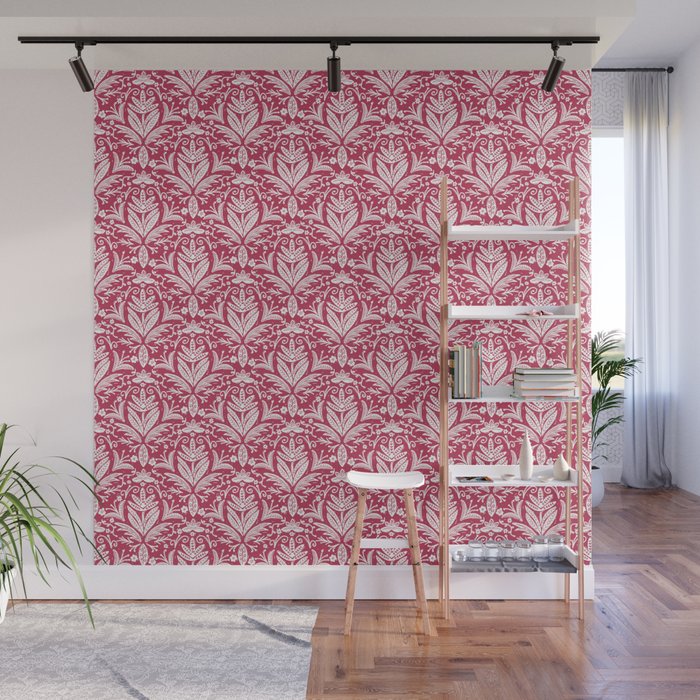 Tropical Paradise . Viva Magenta Wall Mural Gallery Image 1