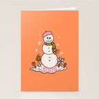 Scorpio Snowman Stationery Card Gallery Image 2
