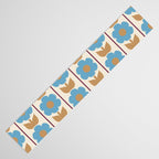 Cozy Country Vintage Floral Jonnty Flowers and Stripes Pattern Table Runner Gallery Image 3