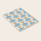 Cozy Country Vintage Floral Jonnty Flowers and Stripes Pattern Notebook Gallery Image 2
