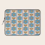 Cozy Country Vintage Floral Jonnty Flowers and Stripes Pattern Laptop Sleeve Gallery Image 1
