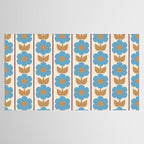 Cozy Country Vintage Floral Jonnty Flowers and Stripes Pattern Tablecloth Gallery Image 2