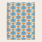 Cozy Country Vintage Floral Jonnty Flowers and Stripes Pattern Poster Gallery Image 4