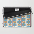Cozy Country Vintage Floral Jonnty Flowers and Stripes Pattern Laptop Sleeve Gallery Image 2