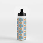 Cozy Country Vintage Floral Jonnty Flowers and Stripes Pattern Water Bottle Gallery Image 2