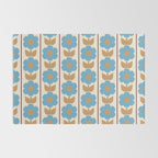 Cozy Country Vintage Floral Jonnty Flowers and Stripes Pattern Rug Gallery Image 2
