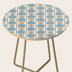 Cozy Country Vintage Floral Jonnty Flowers and Stripes Pattern Side Table Gallery Image 2