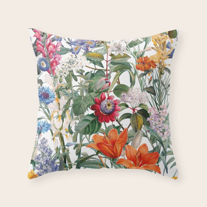 Vintage Garden IX Throw Pillow Gallery Image 1