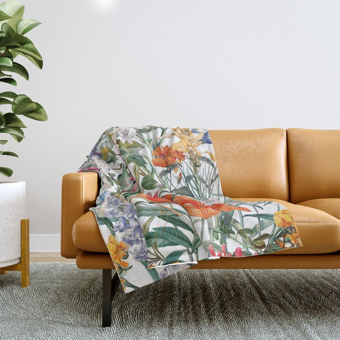 Vintage Garden IX Throw Blanket Gallery Image 1