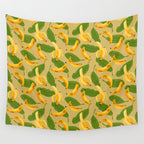Banana Pattern on Tan Wall Tapestry Gallery Image 4