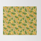 Banana Pattern on Tan Throw Blanket Gallery Image 2
