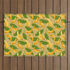 Banana Pattern on Tan Outdoor Rug Gallery Image 1