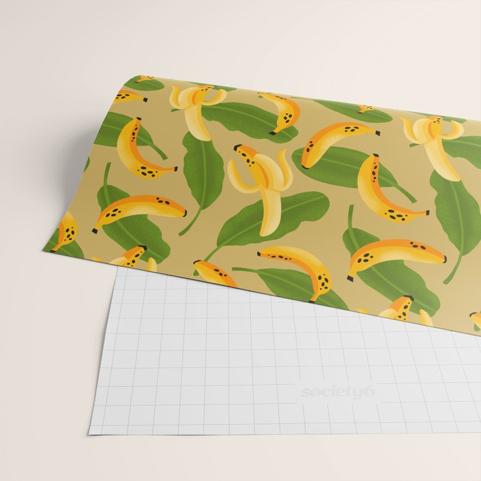 Banana Pattern on Tan Wrapping Paper Gallery Image 2