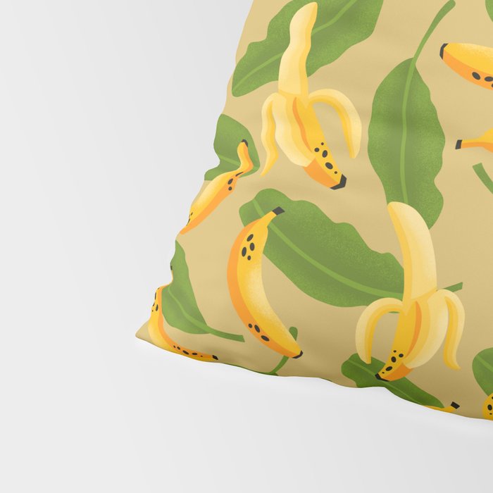 Banana Pattern on Tan Pillow Sham Gallery Image 4