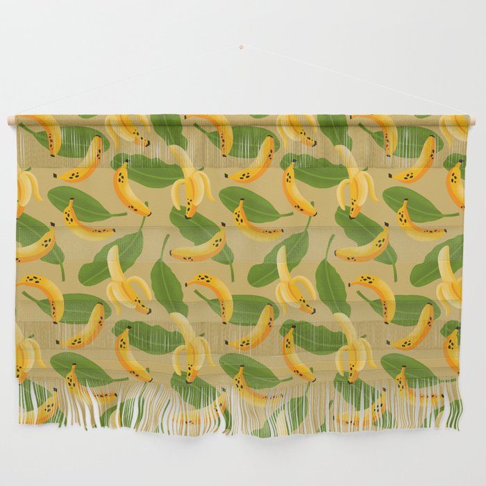 Banana Pattern on Tan Wall Hanging Gallery Image 1