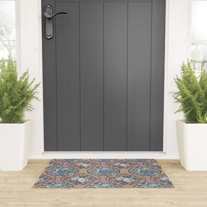 Antique Floral Beauty Welcome Mat Gallery Image 3