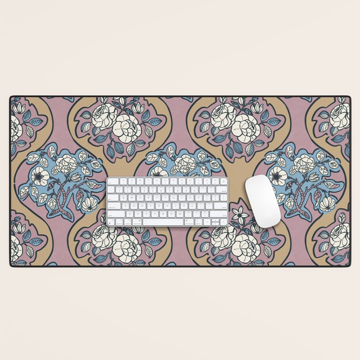 Antique Floral Beauty Desk Mat Gallery Image 1