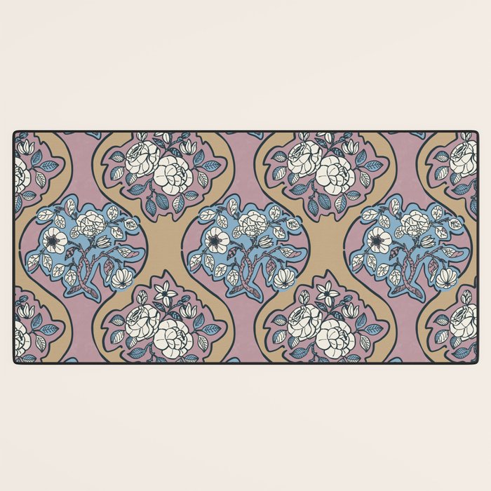 Antique Floral Beauty Desk Mat Gallery Image 3