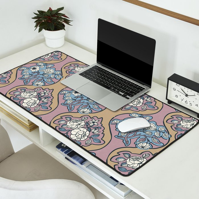 Antique Floral Beauty Desk Mat Gallery Image 2