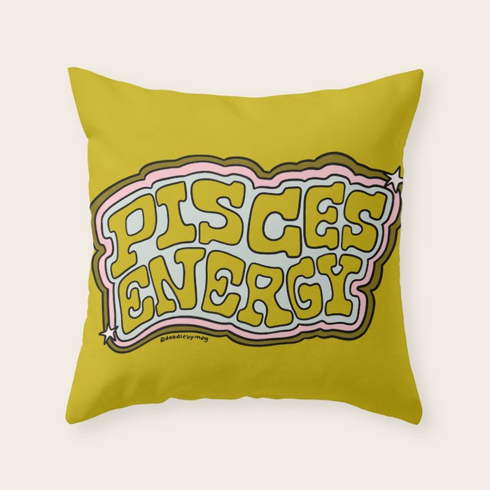 Pisces Energy Throw Pillow Gallery Image 1