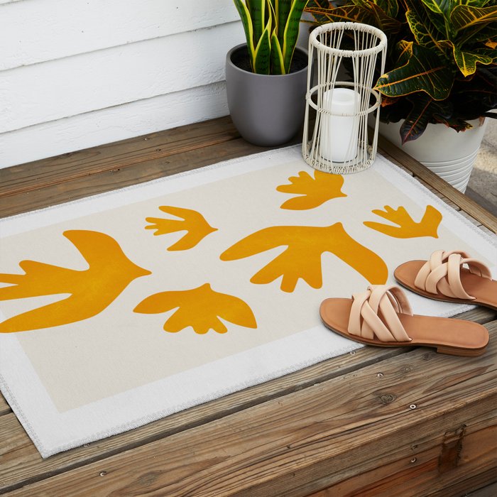 Golden Bell: Matisse Pastel Series 02 Outdoor Rug Gallery Image 2