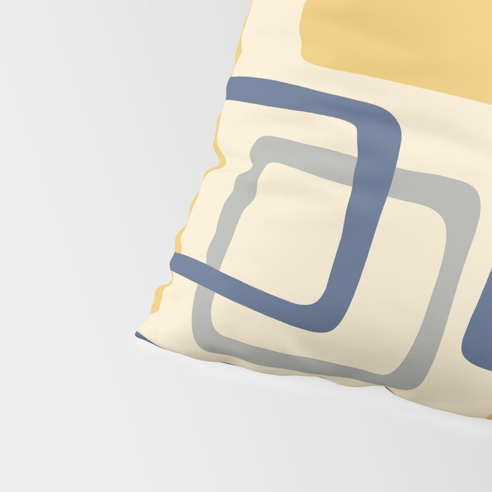 Mid Century Modern Abstract Squares Pattern 456 Pillow Sham Gallery Image 4