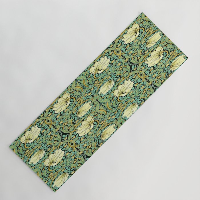 William Morris Pimpernel patterns design  Yoga Mat Gallery Image 1