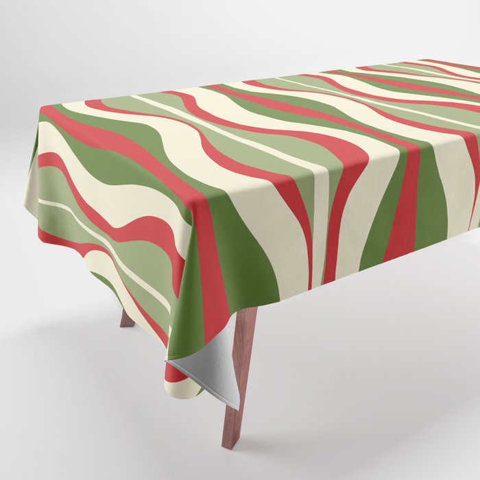 Mod Christmas Retro Xmas Hourglass Abstract Pattern  Tablecloth Gallery Image 1