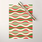 Mod Christmas Retro Xmas Hourglass Abstract Pattern  Wrapping Paper Gallery Image 1
