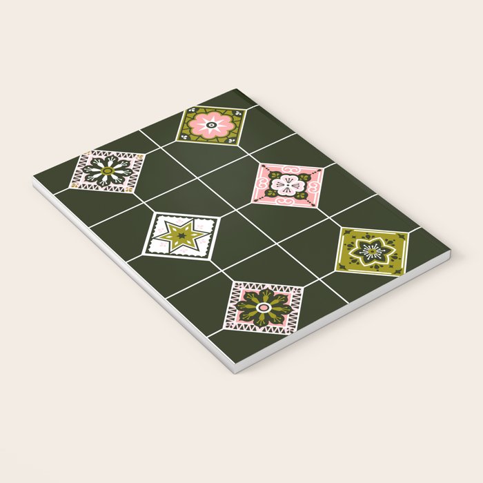 Talavera Mexican Tile - Blush & Sage Palette Notebook Gallery Image 3