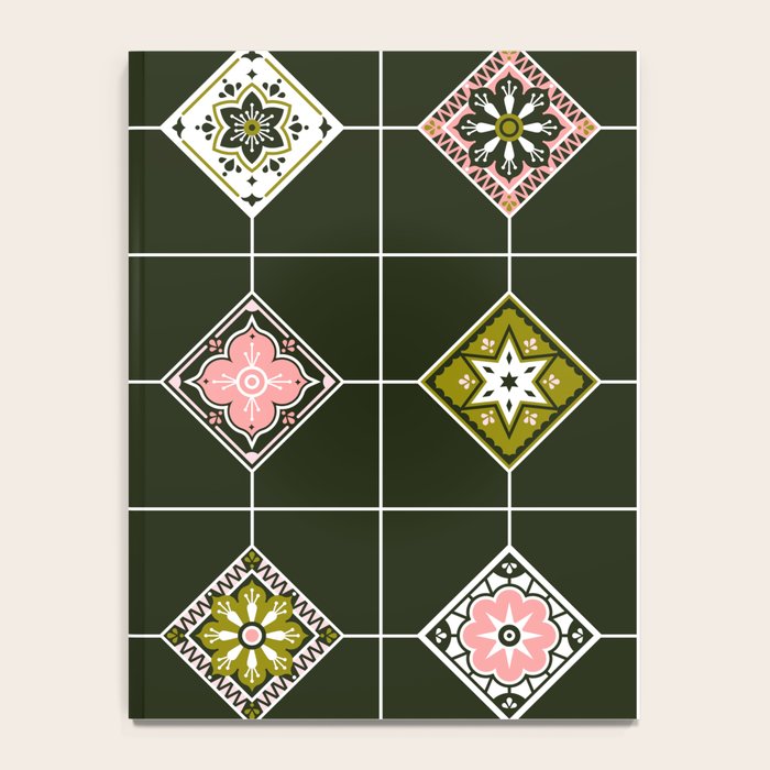 Talavera Mexican Tile - Blush & Sage Palette Notebook Gallery Image 4