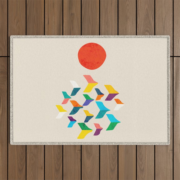 Great Bird Migration Outdoor Rug Gallery Image 1