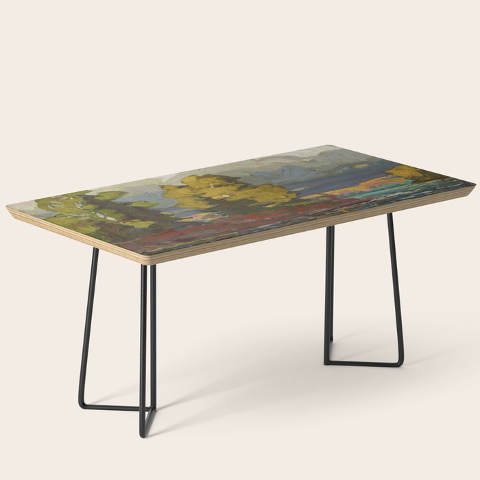 Tom Thomson Poplars by a Lake 1916 Canadian Landscape Artist Coffee Table Gallery Image 1