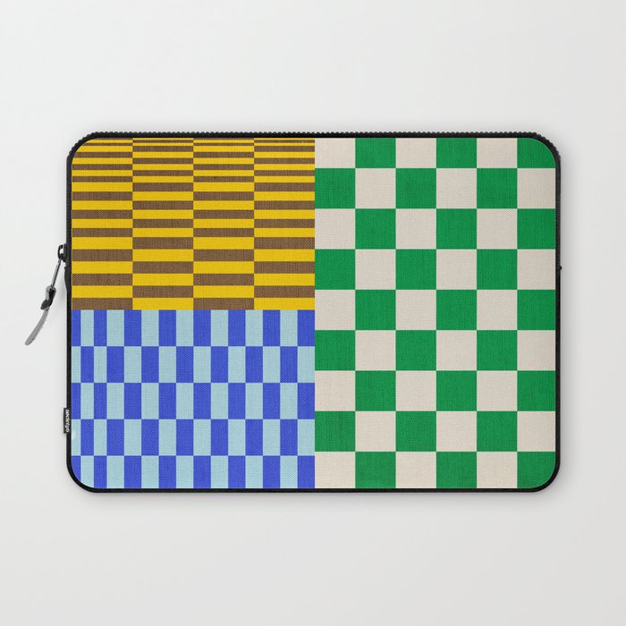 Retro Checkerboard Collage 02 Laptop Sleeve Gallery Image 1