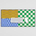 Retro Checkerboard Collage 02 Desk Mat Gallery Image 1