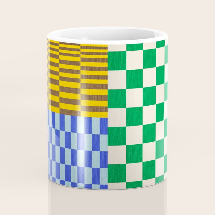 Retro Checkerboard Collage 02 Coffee Mug Gallery Image 4