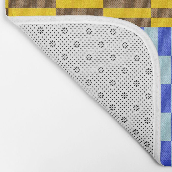 Retro Checkerboard Collage 02 Bath Mat Gallery Image 2