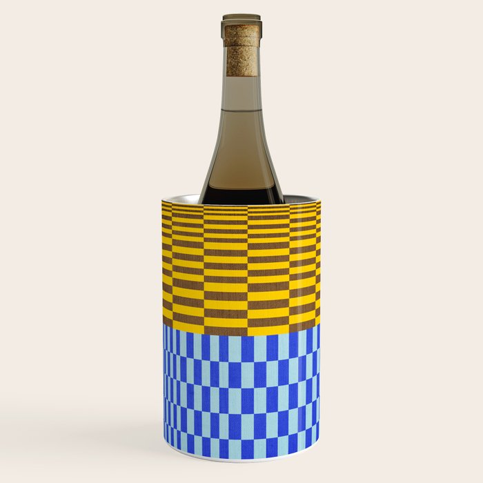 Retro Checkerboard Collage 02 Wine Chiller Gallery Image 2
