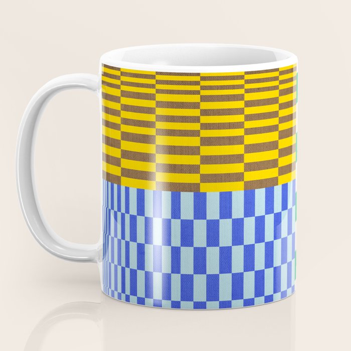 Retro Checkerboard Collage 02 Coffee Mug Gallery Image 3