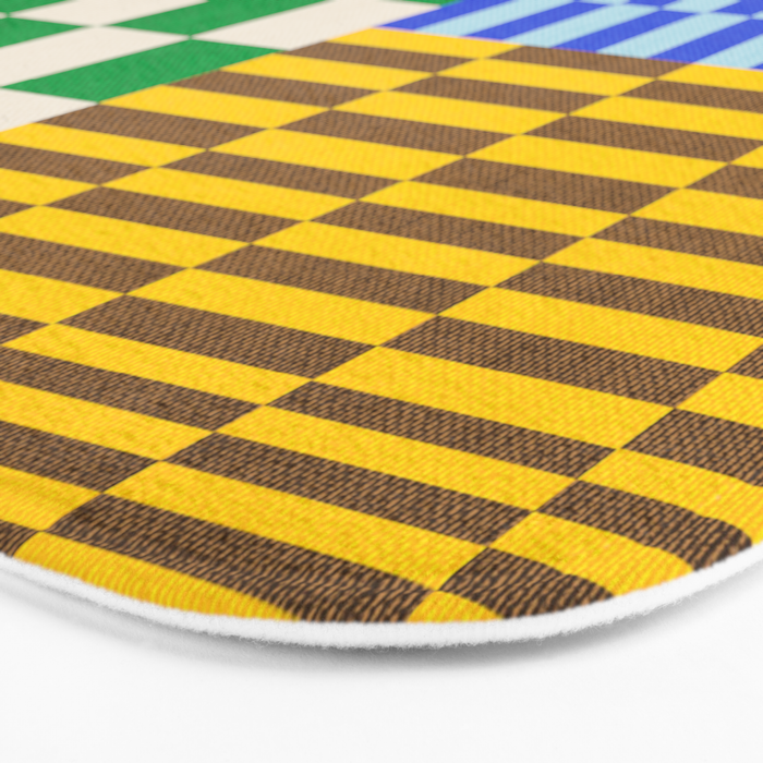 Retro Checkerboard Collage 02 Bath Mat Gallery Image 3