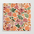 Simple colorful floral CWP Wood Wall Art Gallery Image 1