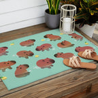 Capybath time Outdoor Rug Gallery Image 2