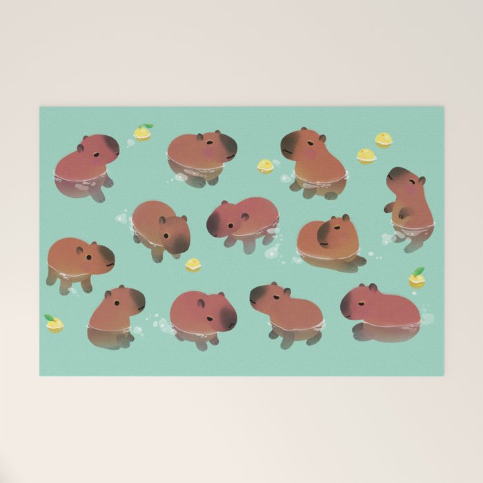 Capybath time Welcome Mat Gallery Image 1